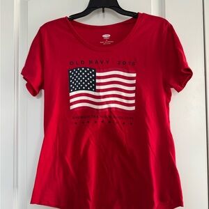 Old Navy Red Flag Graphic Tee